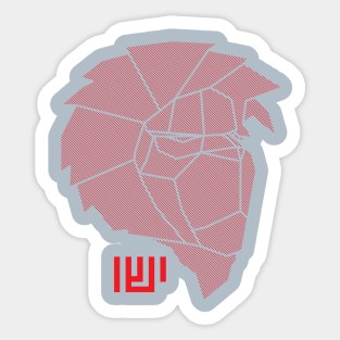 Lion of Judah - Red Stripes Sticker